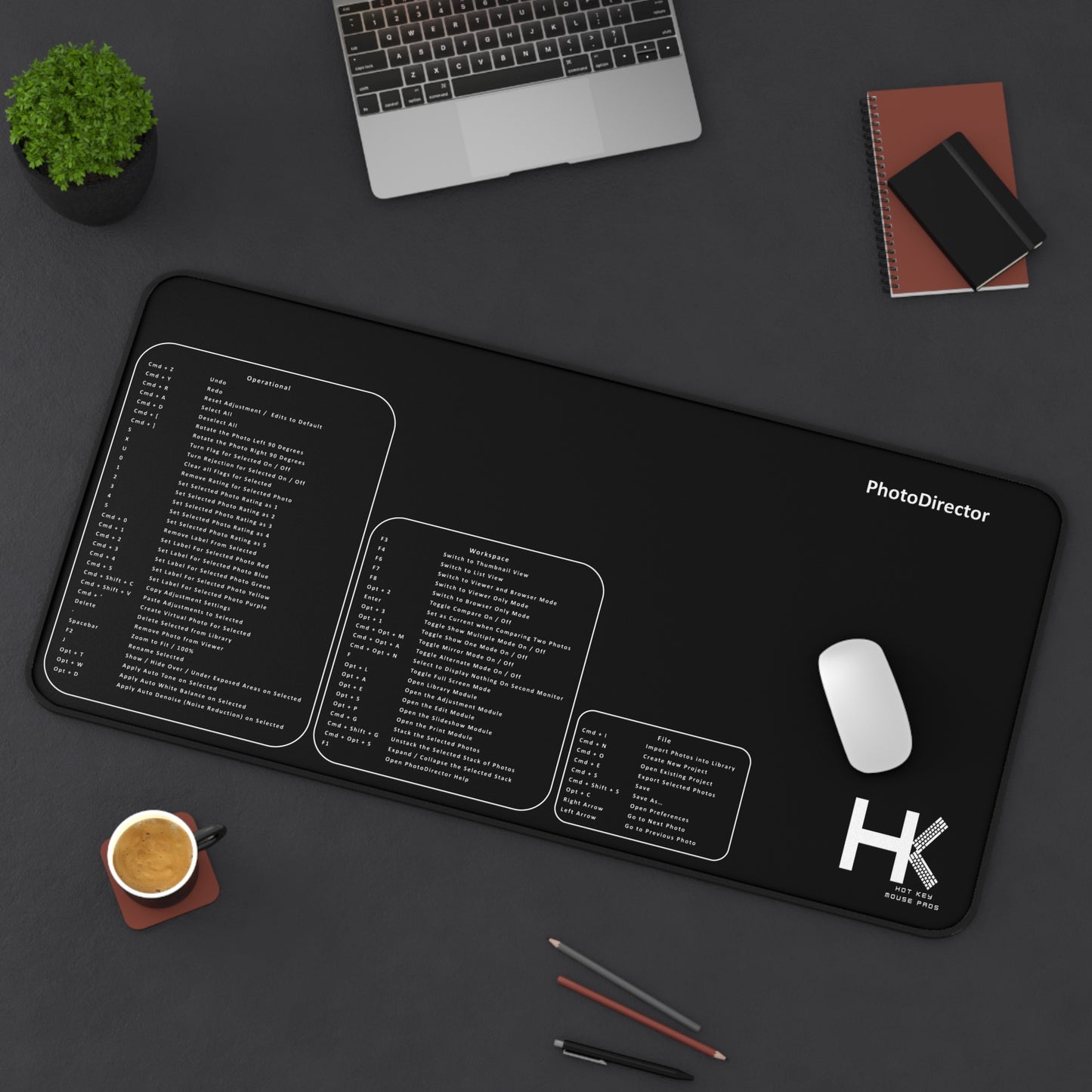 Mac PhotoDirector XL Hot Key Mouse Pads