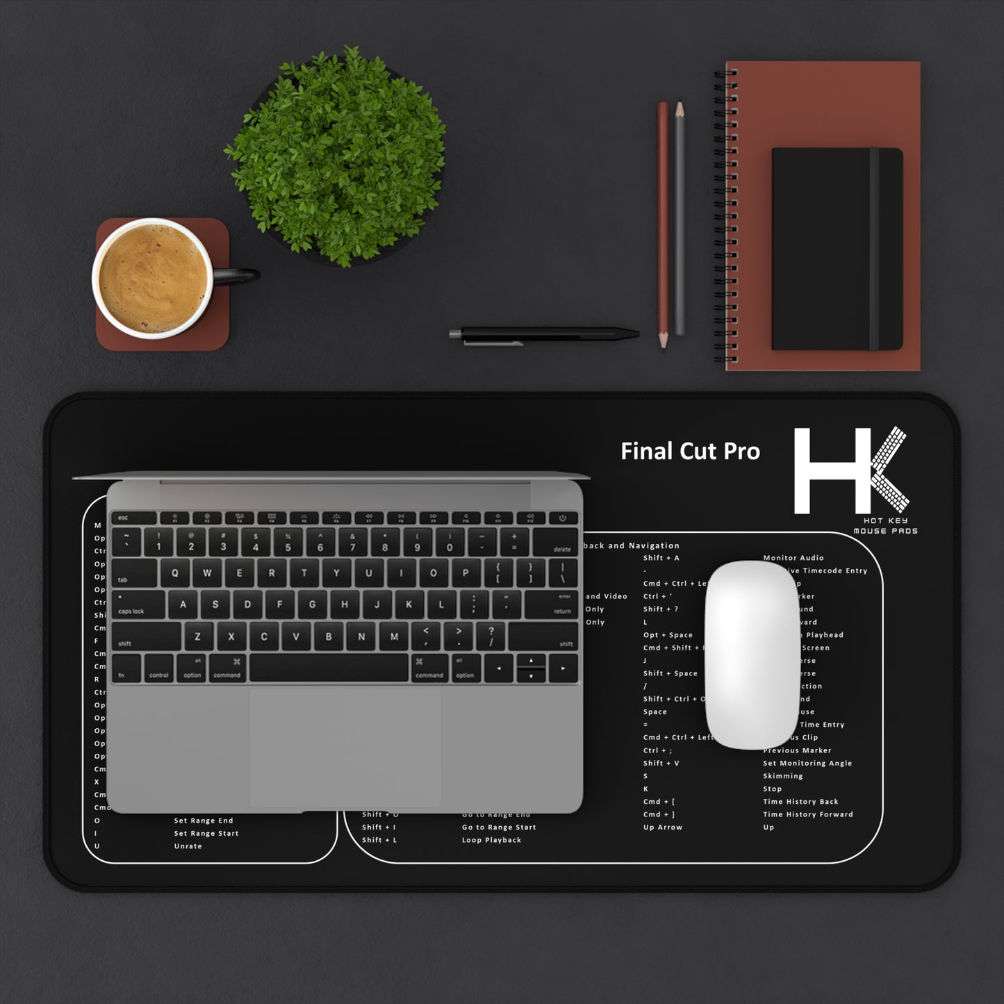 Mac Final Cut Pro Large Hot Key Mouse Pad