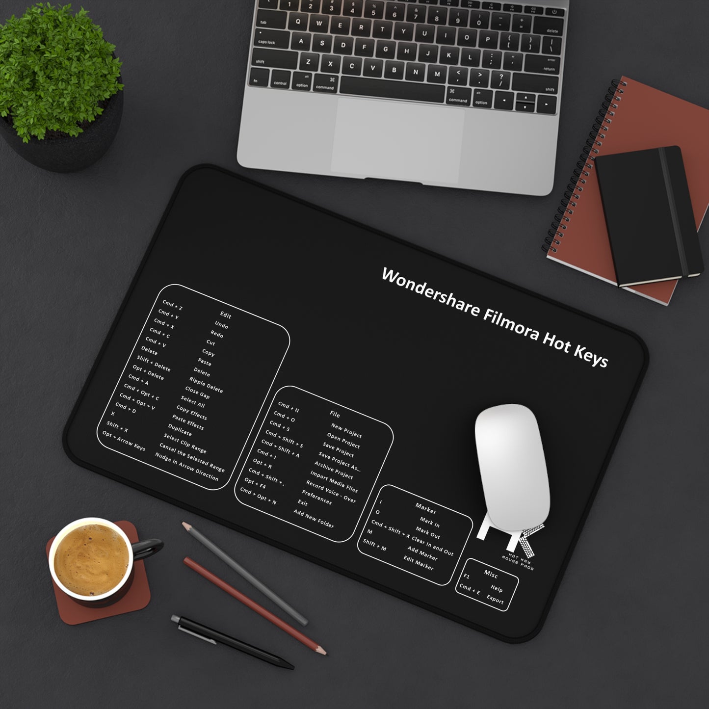 Mac Wondershare Filmora Hot Key Mouse Pad Medium