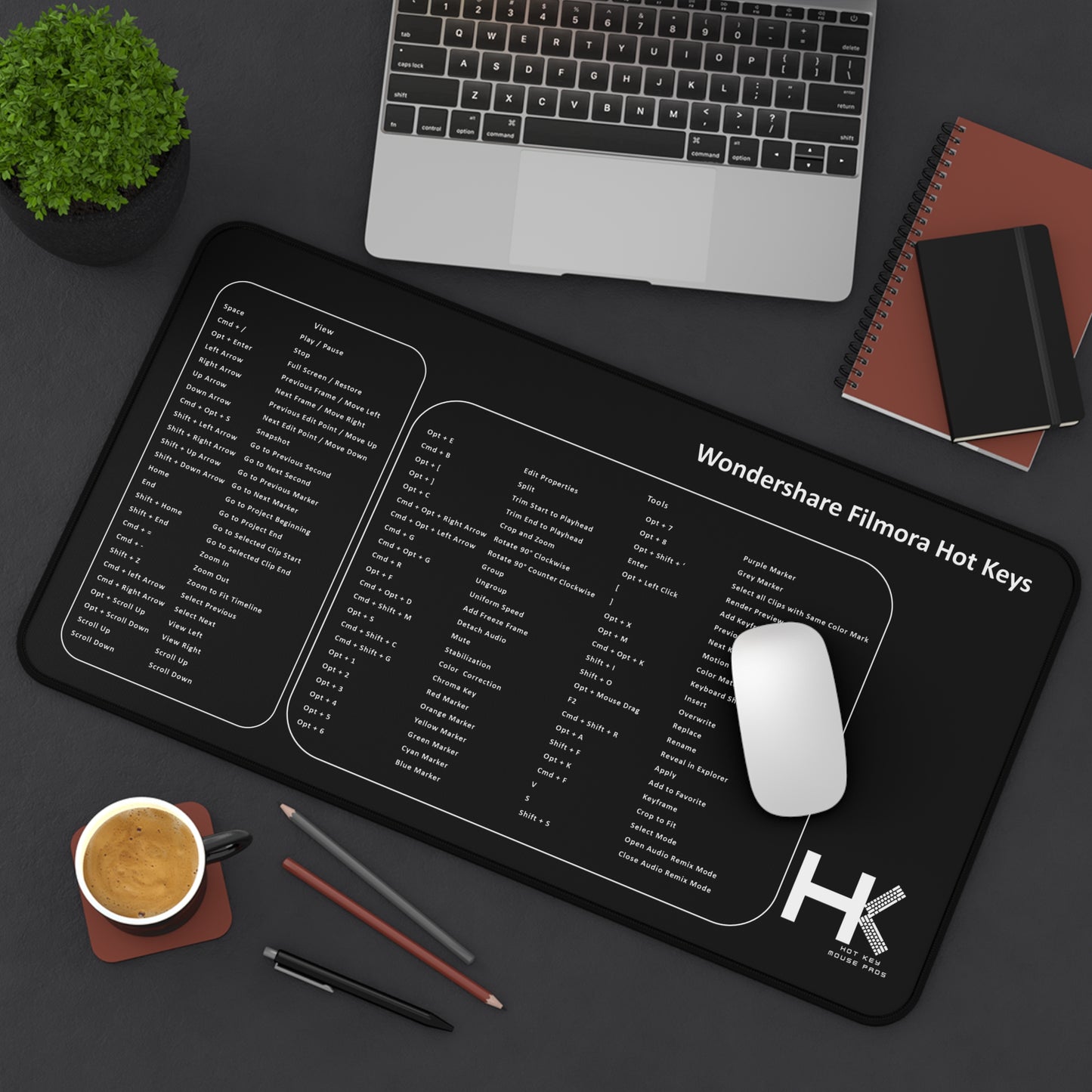 Mac Wondershare Filmora Hot Key Mouse Pad Large