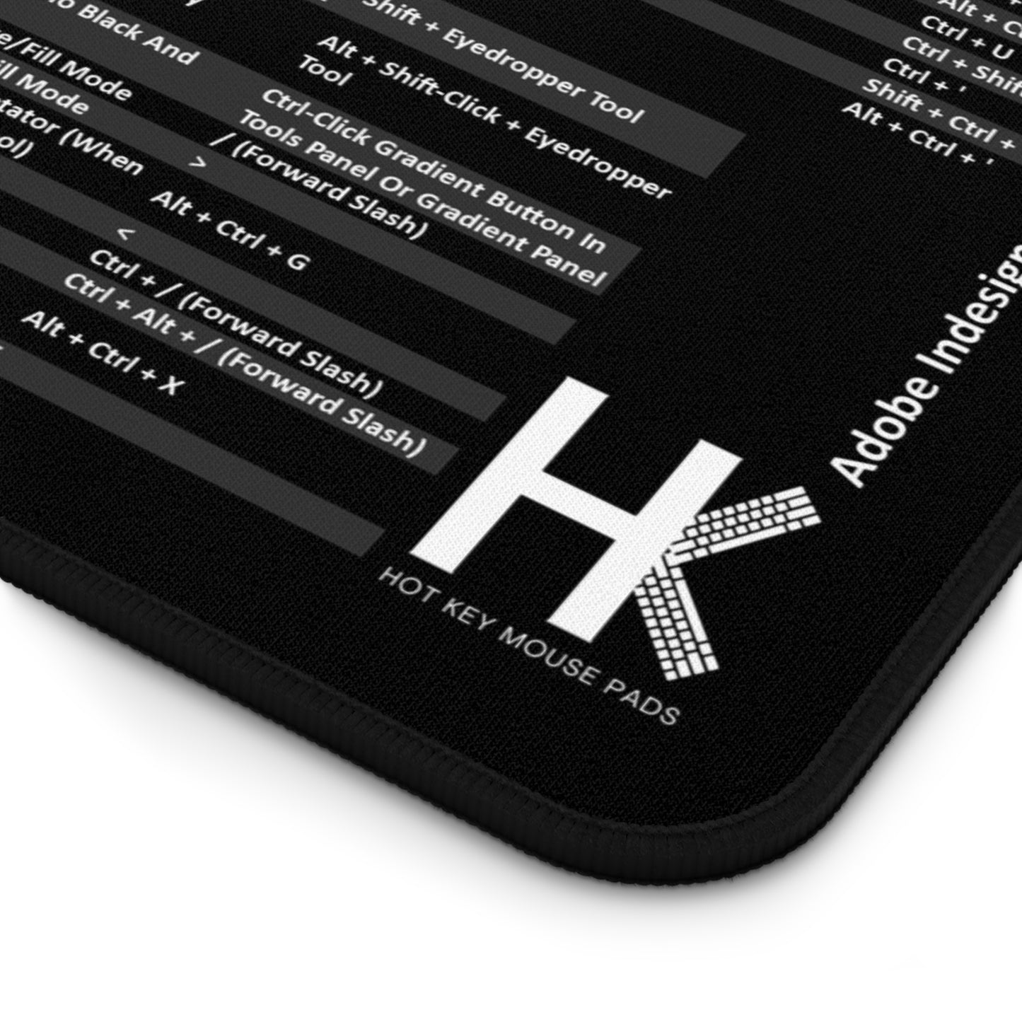 Windows Adobe Indesign Hot Keys Mouse Pad
