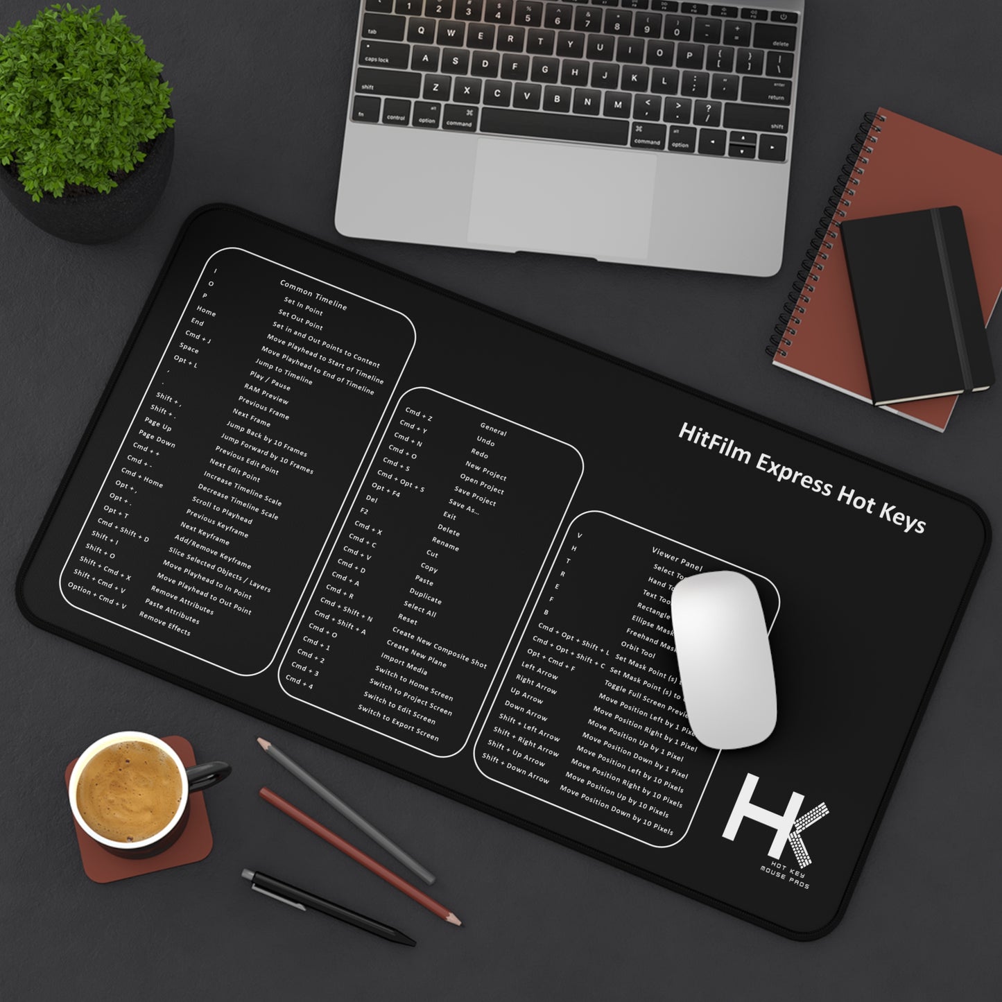 Mac Hitfilm Express Hot Keys Mouse Pad Large