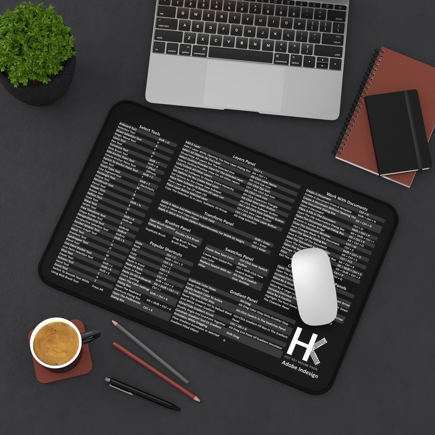 Windows Adobe Indesign Hot Keys Mouse Pad